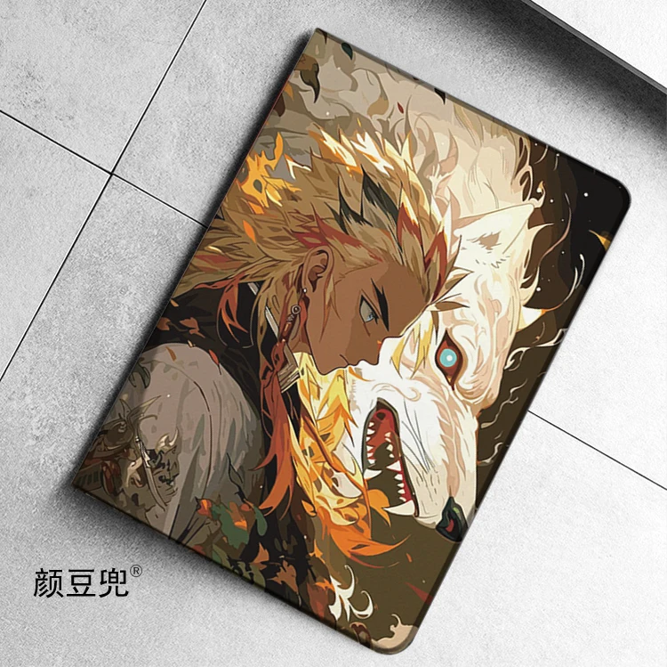 Rengoku Kyoujurou Anime For Samsung Galaxy Tab A7 Lite 8.7 2021 Case S9 Plus Tri-fold stand Cover Galaxy Tab S6Lite S8 S7 Plus