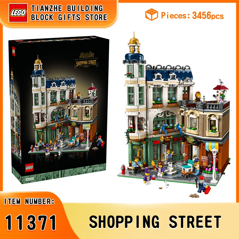 

LEGO ICONS 11371 Улица для шоппинга | Коллекционный набор для сборки городских пейзажей для всех возрастов