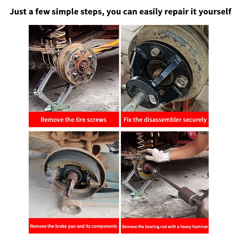 1 * العالمي طبلة فرامل مجتذب المحور الخلفي مزيل لسيارة دراجة ثلاثية العجلات دراجة نارية طبلة فرامل مجتذب أداة محور عجلات مجتذب أداة إصلاح #4