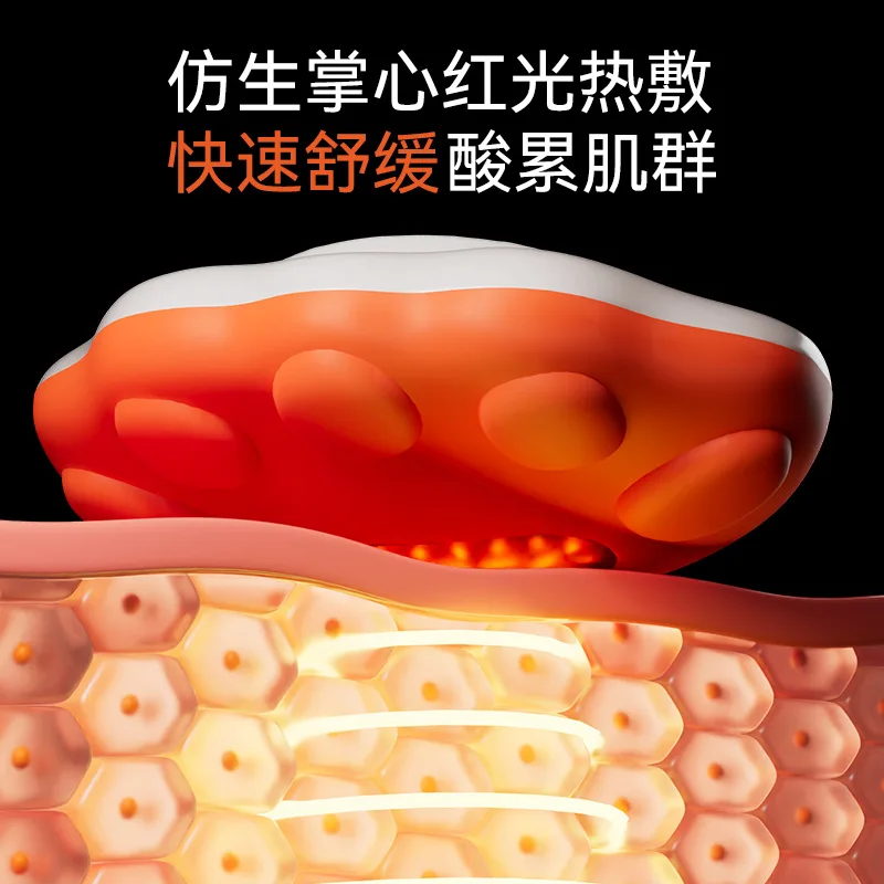 الخصر الخلفي الكتف مدلك التلقائي بالكامل العجن الرقبة شبه منحرف وسادة متعددة الوظائف