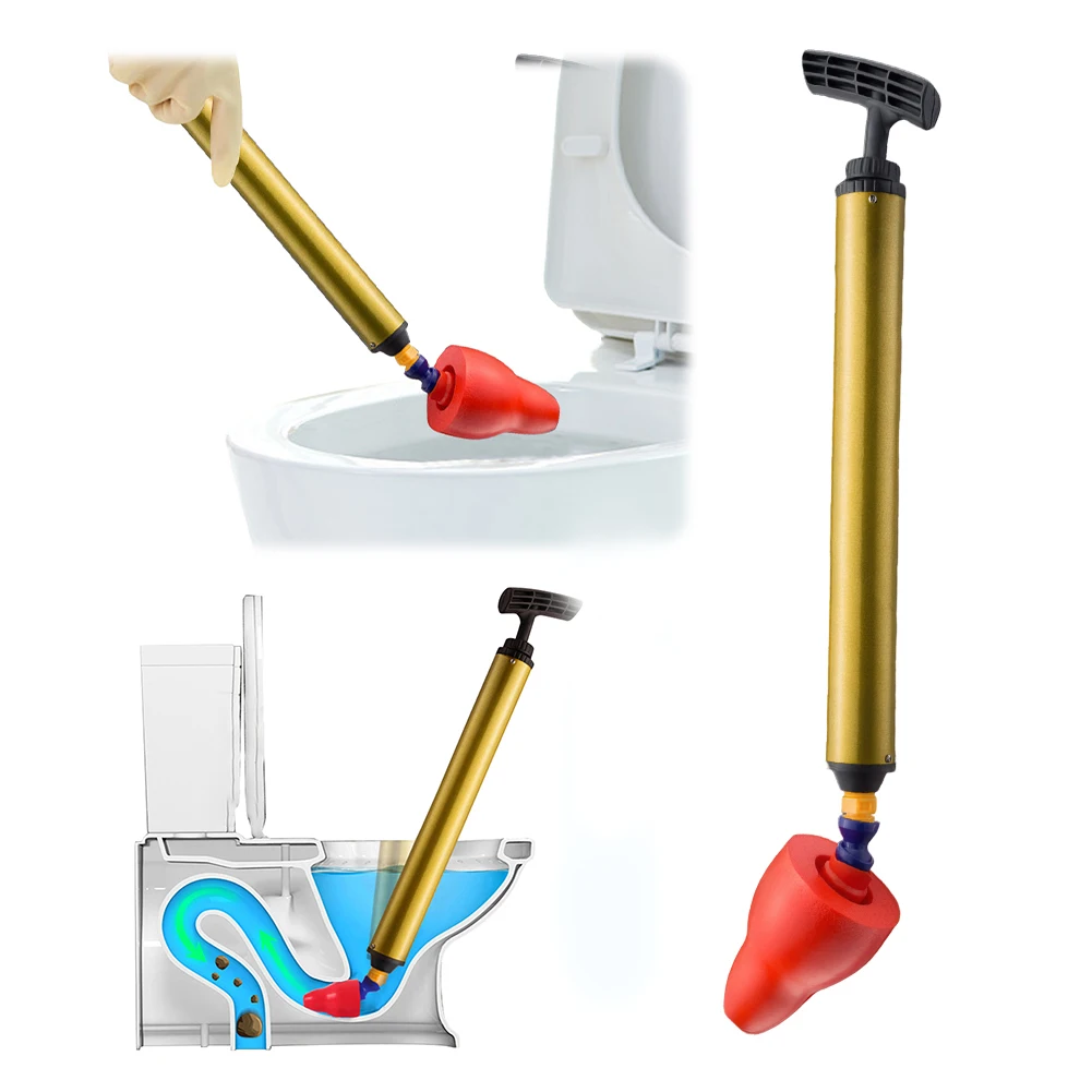 

Toilet Plunger High Pressure Dredge Plunger Device 180 Degree Rotating Toilet Drain Clog Remover Tool for Kitchen Bathroom
