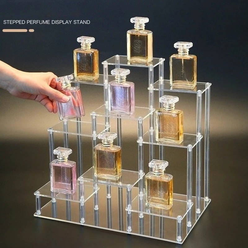 Acrylic Display Stand: Multi-Tiered Teapot, Figurines, Toy Cars, Perfume, Storage Rack, Antique Step Display Stand