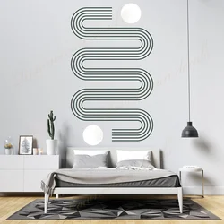 Abstract Bohemian Geometric Half Arch Rainbow Wall Decals Vinyl Home Decor Living Room Bedroom Boho Decoration Sticker AA72