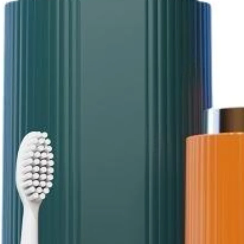 Portable Travel Toothbrush Holder Leakproof Design Elegant Striped Perfect For Camping Business Trips