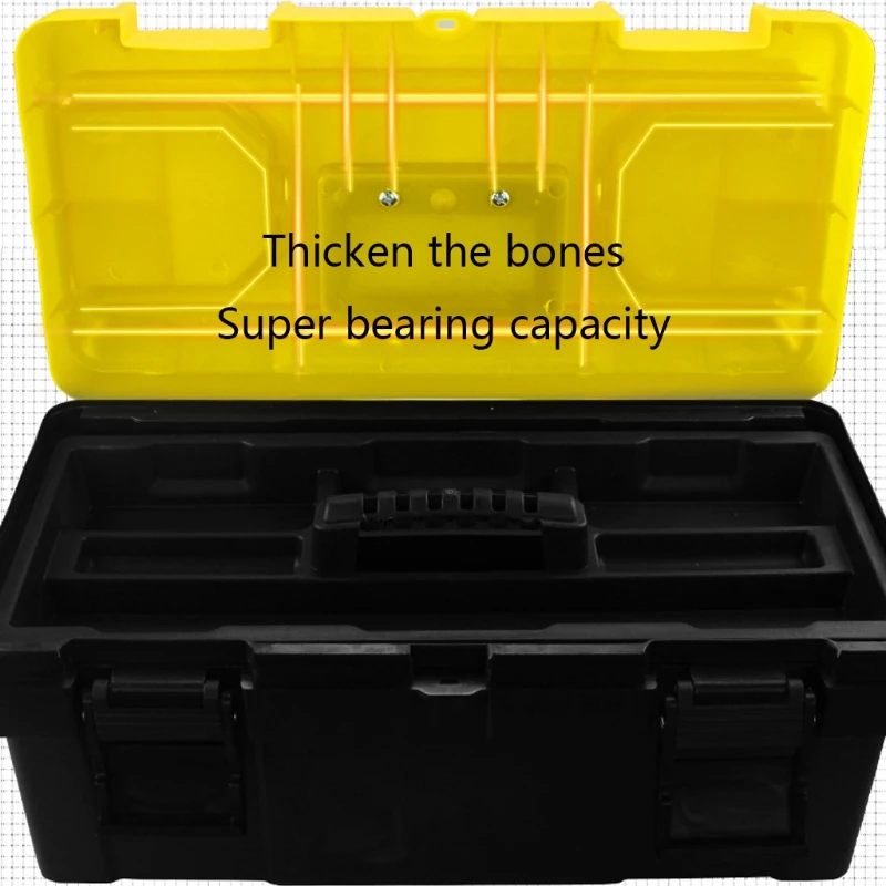 Plastic Tool Box with Removable Tool Tray for Home Improvement Mechanic Repair Construction Work Portable Anti-Fall Dropshipping