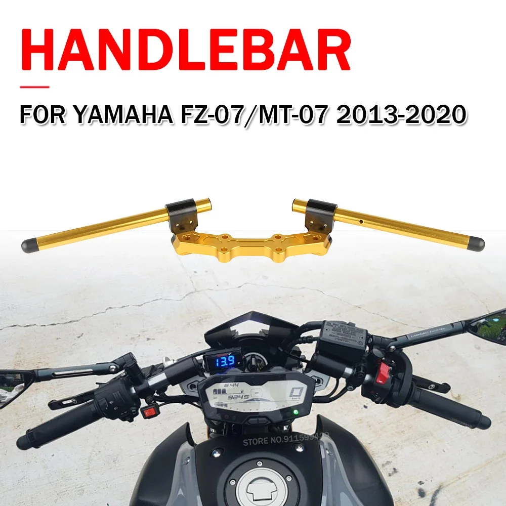 

Motorcycle Adjustable Handlebar Clip-On Handle Bar With Sport Shaft Adapter HandleBars For YAMAHA FZ07 MT07 FZ MZ 07 2013-2020