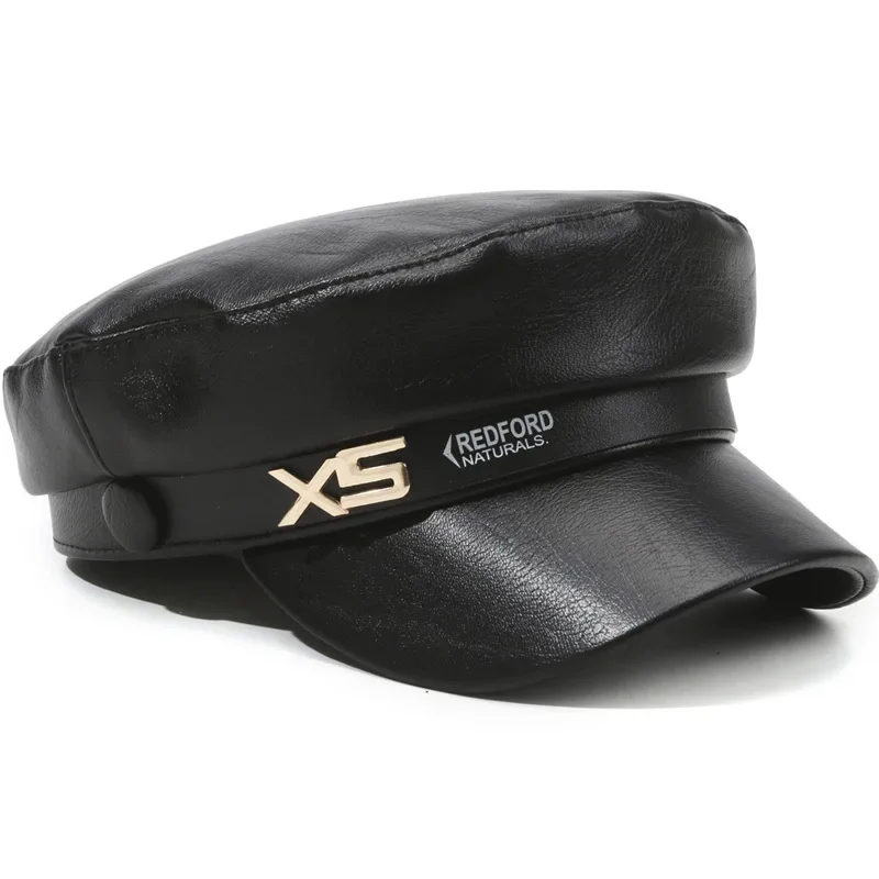 الربيع والخريف تنوعا قبعة الرجعية شقة قناع صغير الوجه الأسود الرسام قبعة قبعة الموضة الكلاسيكية تنوعا قابل للتعديل