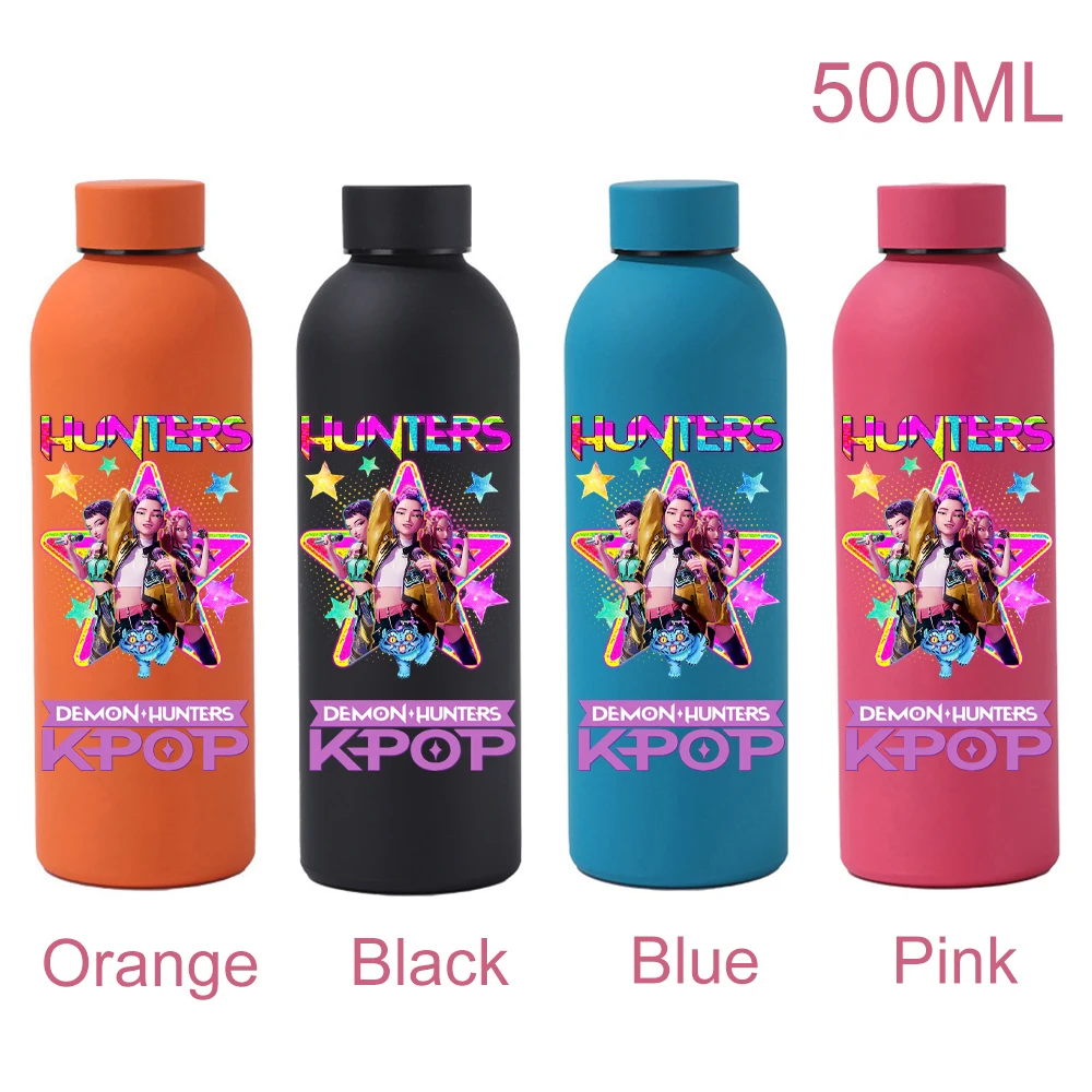 500 مللي KPop شيطان الصيادين فم صغير كوب معزول رومي ميرا زوي زجاجة مياه رياضية إبقاء الباردة والساخنة فراغ قوارير القهوة القدح