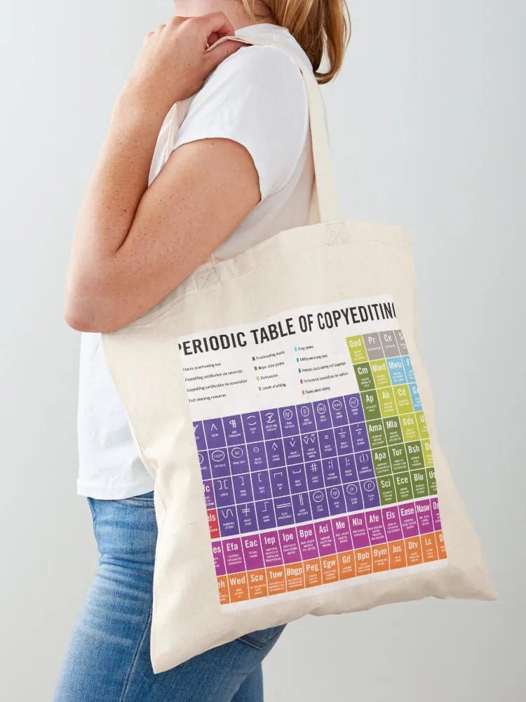 

Periodic Table of Copyediting 2022 Tote Bag canvas tote bag Handbags sacs de shopping