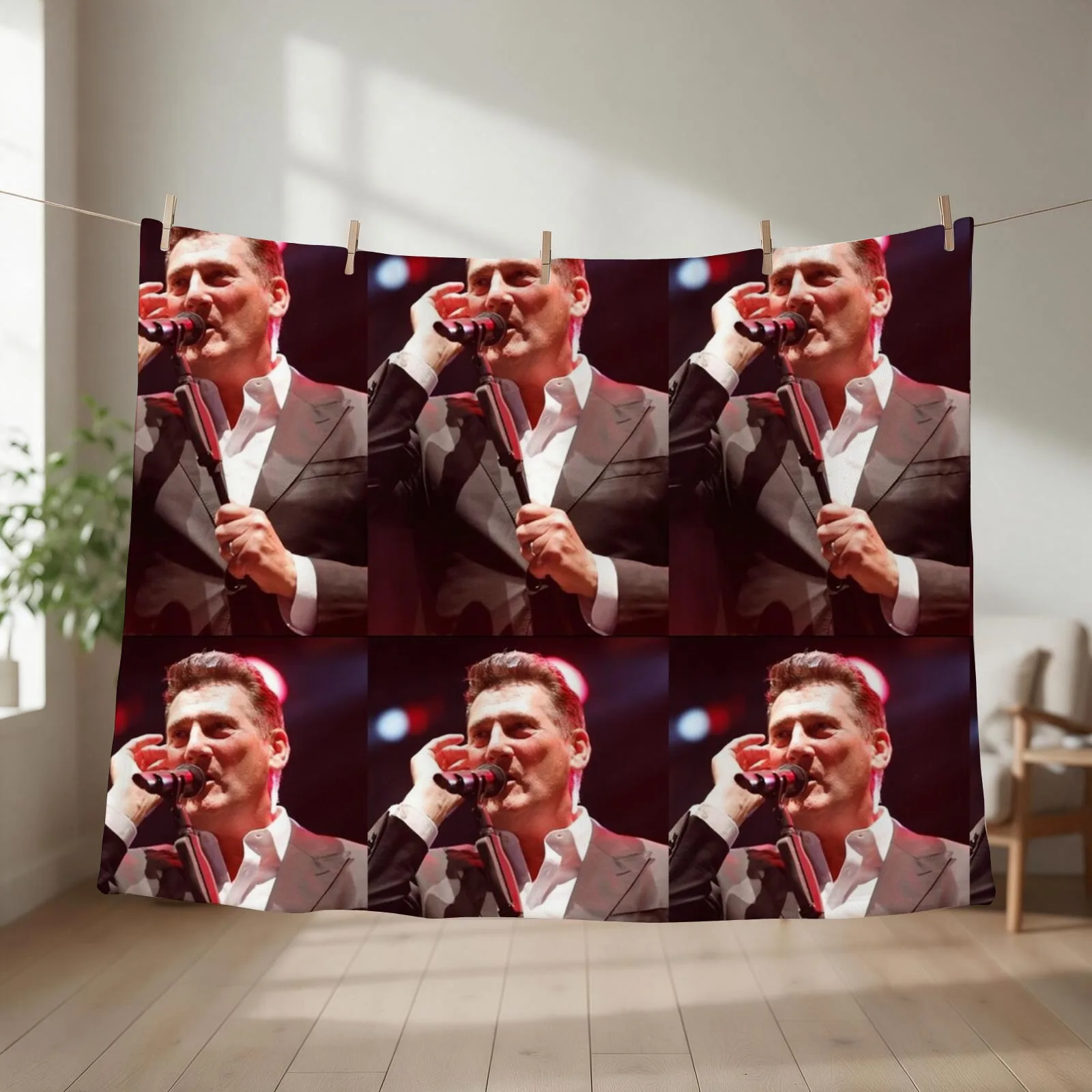tony hadley retro Throw Blanket couch cozy soft plush fuzzy picnic outdoor blanket