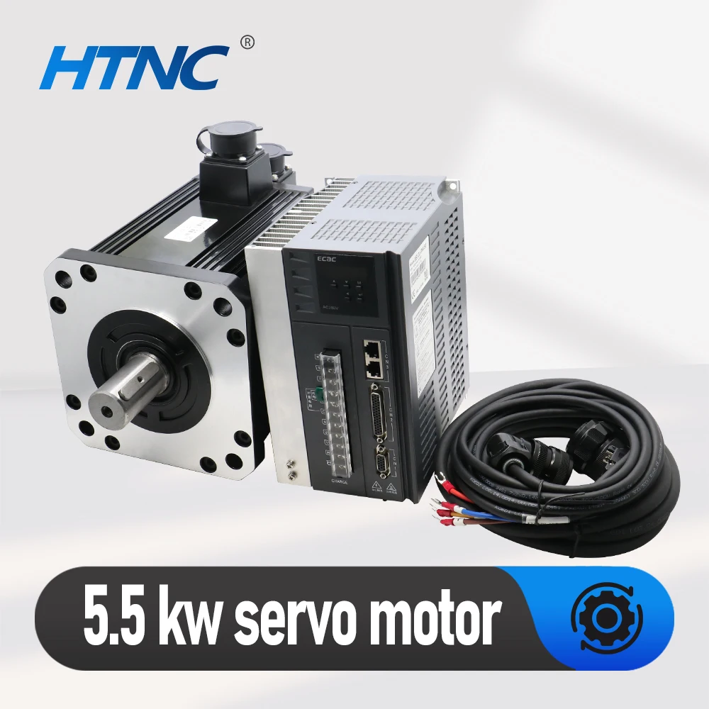

180ST-M35015 Servo Motor 5.5kw 380v 1500RPM 35Nm Servo Motor Kit 2500PPR Support 5V 24V Pulse Signal Analog 0-10V RS485 Modbus