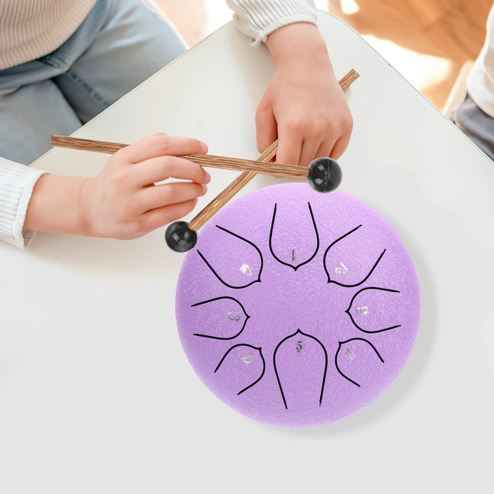 

Musical Instrument Lotus Ethereal Drum Child Hand Drums for Adults Carbon Steel Percussion Tongue