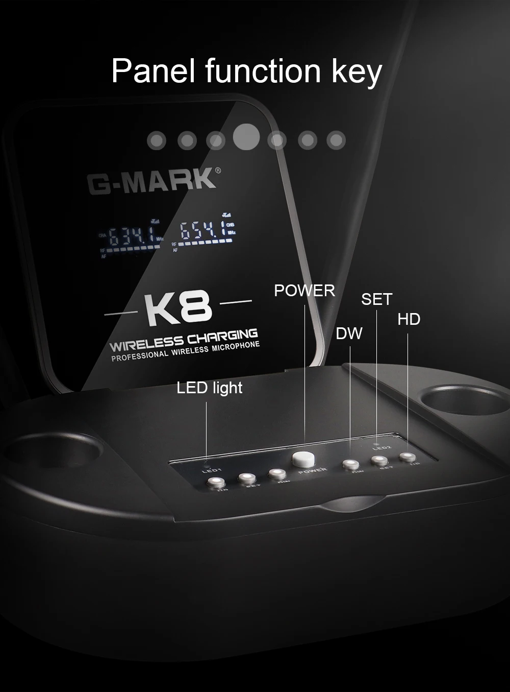 G-MARK K8 プロフェッショナル充電式 50 メートル有効距離デュアル