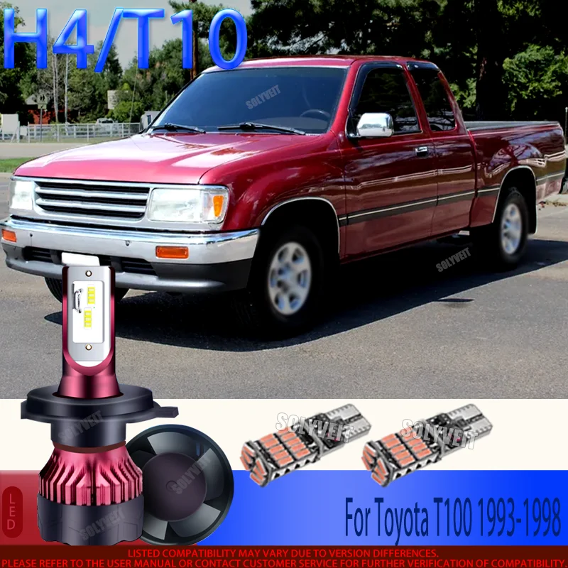 

150W H4 Headlight High Power 15000LM 6000K White 400% Brighter than Halogen Bulb For Toyota T100 1993 1994 1995 1996 1997 1998
