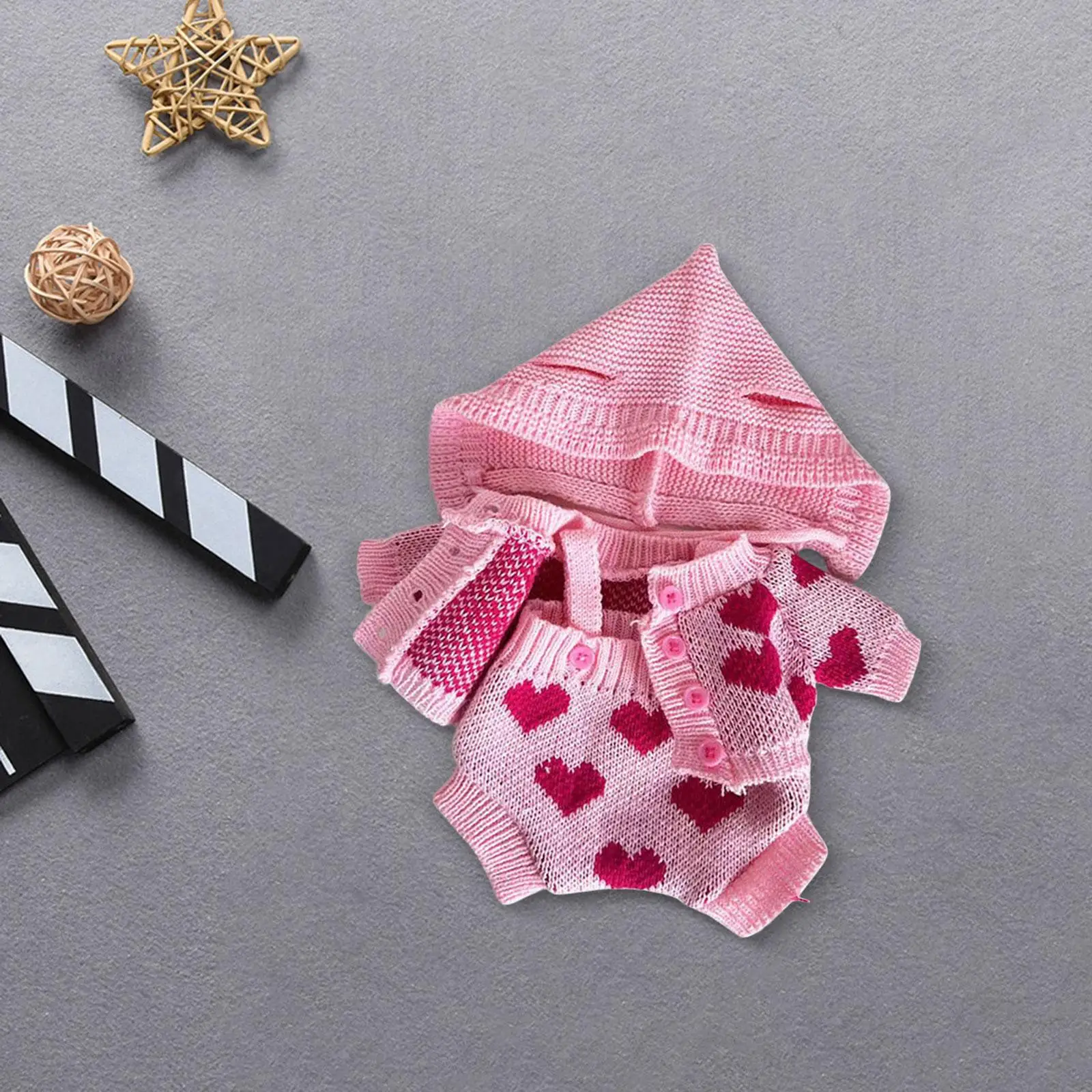 Conjunto de 2 roupas de boneca para bonecas de 38 cm com calças suspensas