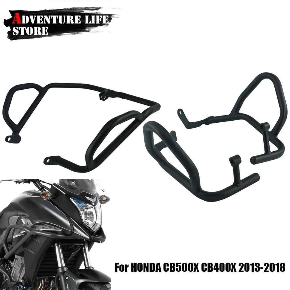 

Motorcycle Lower Engine Guard Crash Bar Protection Upper Frame Bumper For Honda CB500X CB 500X 500 X 2013-2018 CB400X 400X