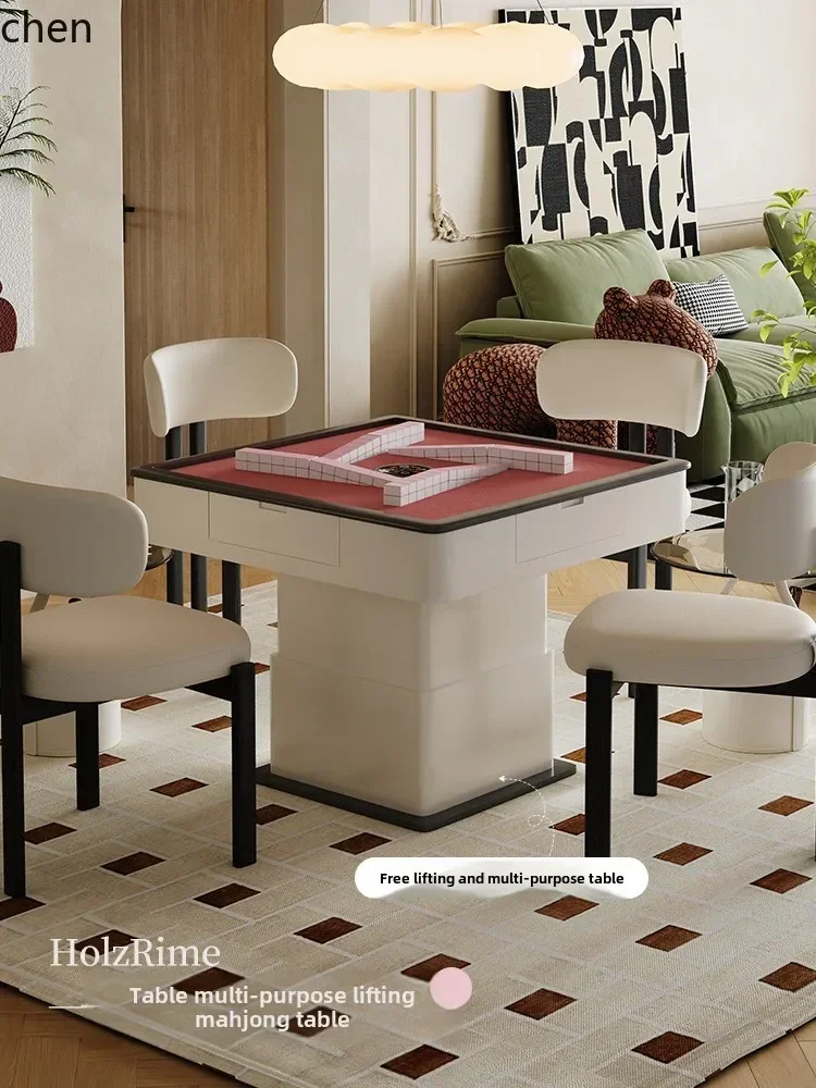 Lifting Electric Mahjong Table Tea Multi-functional Dining Table Coffee Table Mahjong Machine IntegratedU14