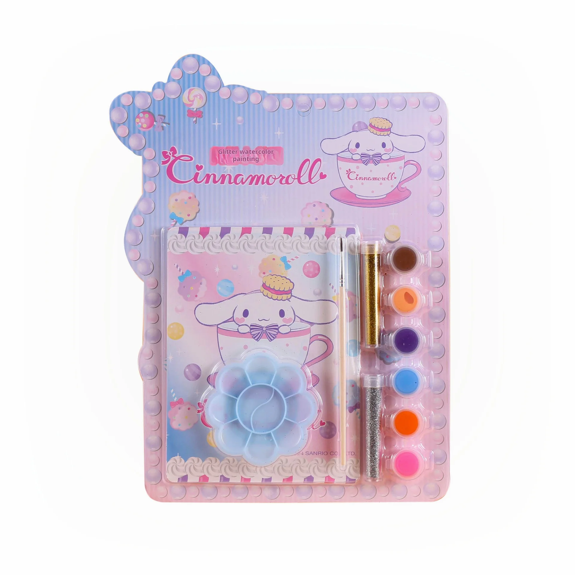 Sanrio Children's Watercolor Painting Set Melody Diy Coloring Glitter Doodle Drawing Toy Children's Educational Toy