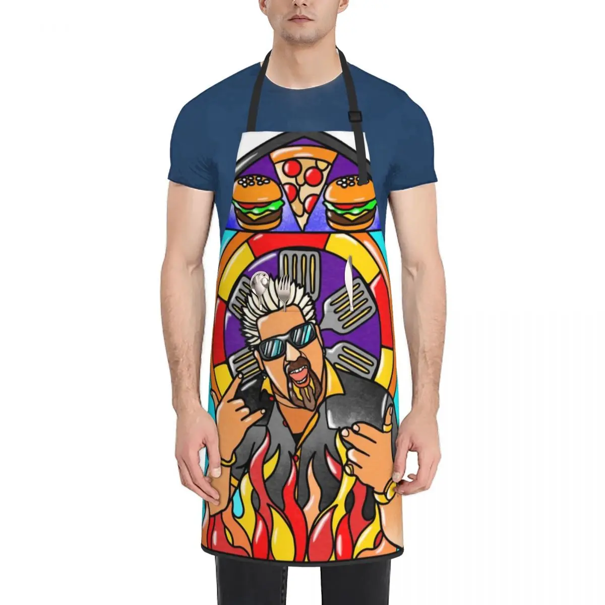 

The Patron Saint of Diners, Drive-in’s, and Dives Apron kitchen gadgets cook wear Apron