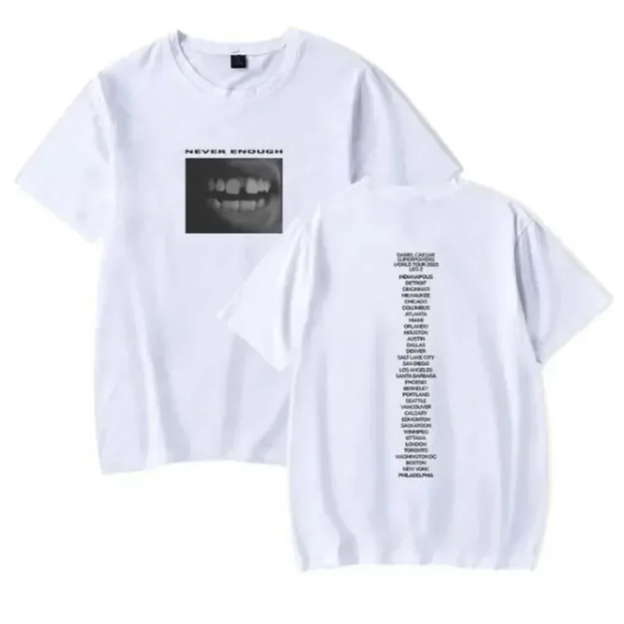 2024 Daniel Caesar Never Enough T Shirt Women Men Summer Fashion O-neck Short Sleeve Cotton Funny Tshirt Graphic Tees Streetwear