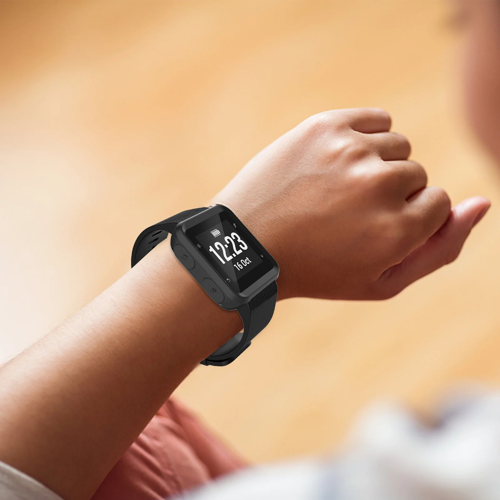 

2Pcs Protective Silicone Watch Shell Case Smartwatch Cover Shockproof Full Edge Scratch-Resistant Compatible Forerunner35