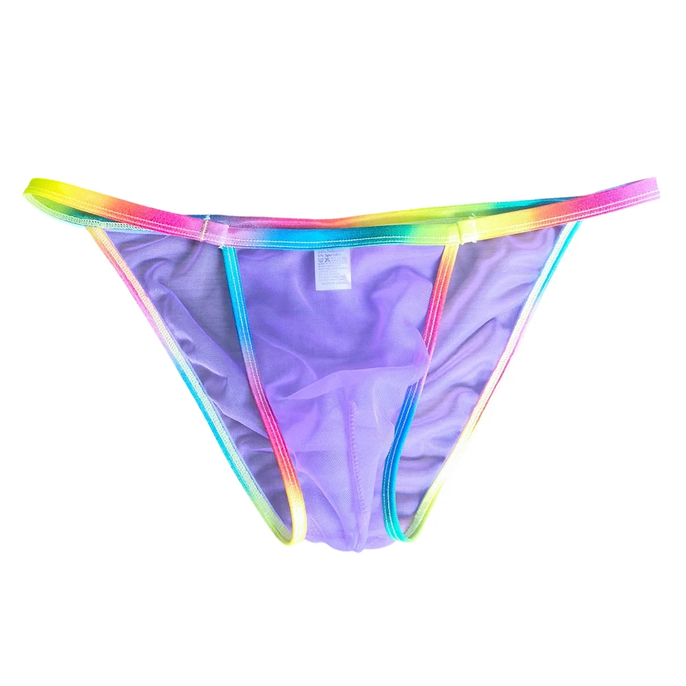 Men Sexy Briefs Sheer See Through Underwear Low Rise Quick Dry Hot Lingiere Sissy Pouch Mesh Panties Breathable Men's Clothing