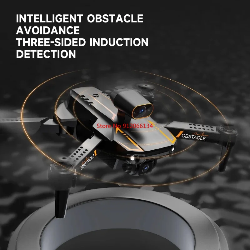 Mini 4K Three-Sided Obstacle Avoidance RC Quadcopter 2.4G Photo Follow Fixed Altitude Foldable WIFI FPV Remote Control Drone Toy