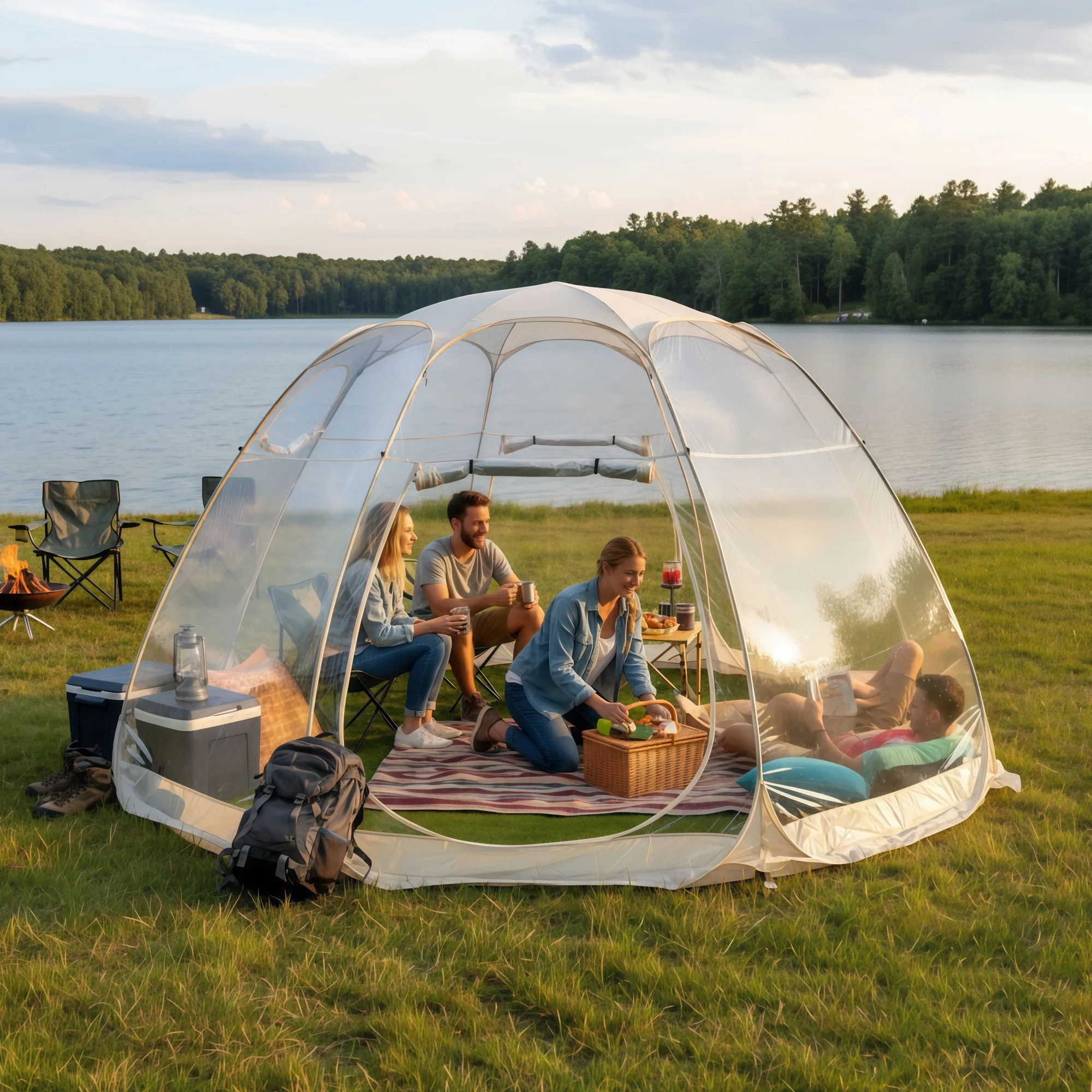 

Большая быстросборная палатка-пузырь, портативная уличная палатка-иглу, устойчивая к экстремальным холодам, зимнее убежище для кемпинга и использования на заднем дворе