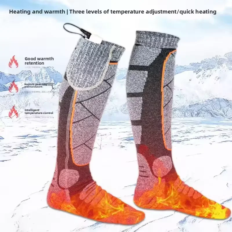 

Electric Heated Socks Cold-proof Soft Comfortable Thermal Socks Fast Heating Warm Winter Sock Washable for Outdoor Skiing Hiking