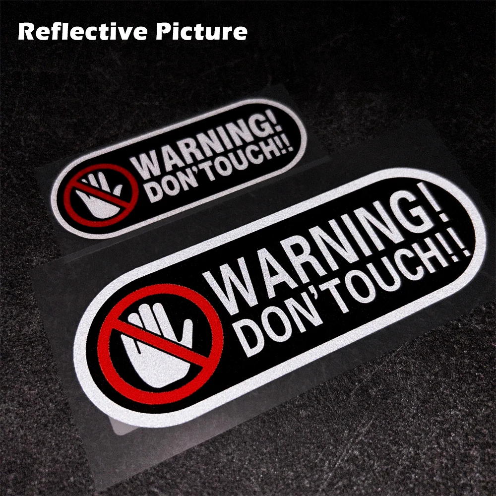 Don\'t Touch Reflective Warning Motorcycle Tank Decals Accessories Stickers for Honda HRC CBR CBR1000RR CB650R CBR600RR CBR500R