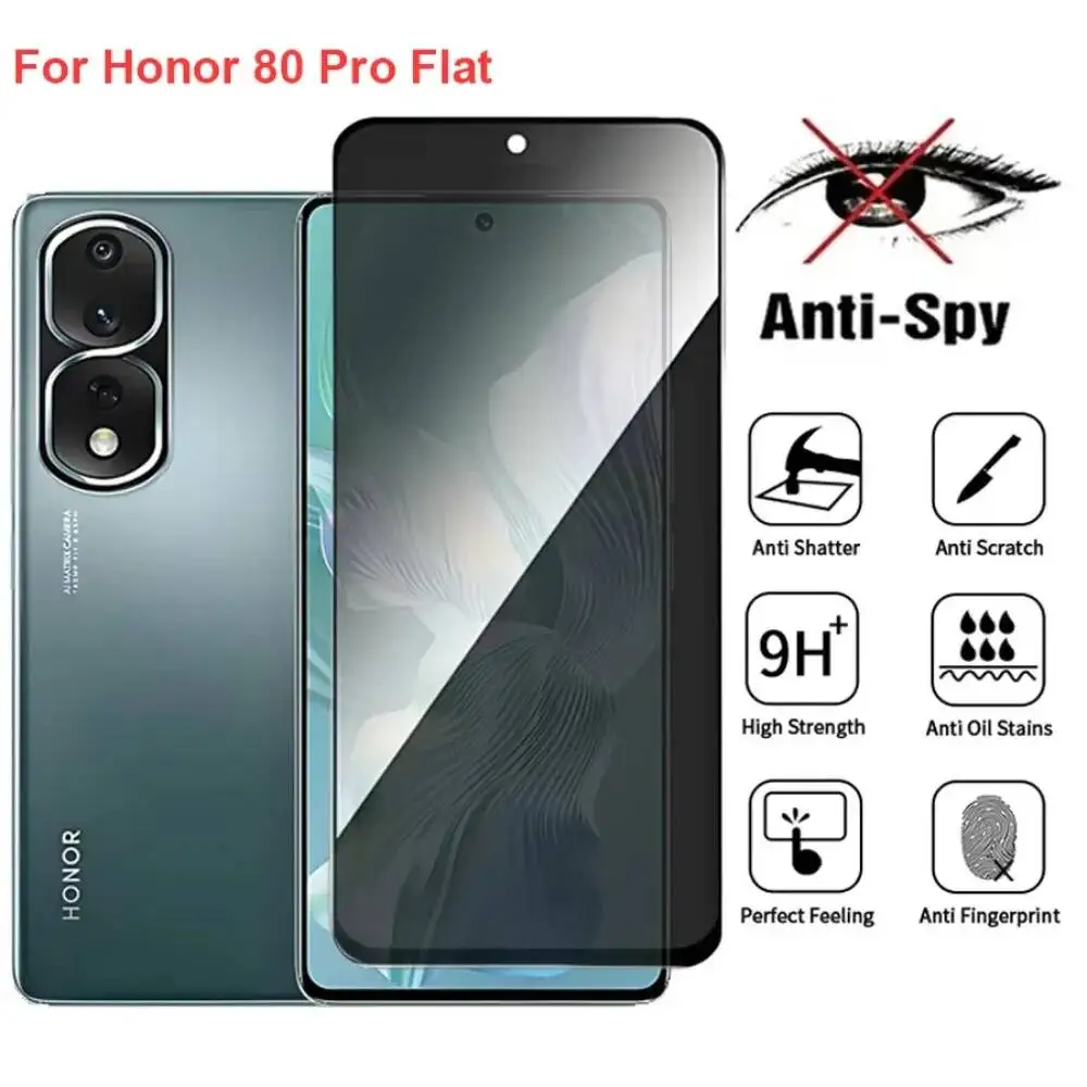 

Honor 80 Anti Spy Privacy Tempered Glass Screen Protector Compatible For Honor80 Pro Flat Phone Film