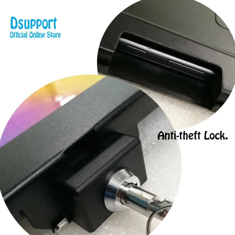 Anti Roubo Design Wall Mount Case, Fechadura com chave de metal, Fit para iPad Mini 1, 2, 3, 4, 5 Suporte de parede