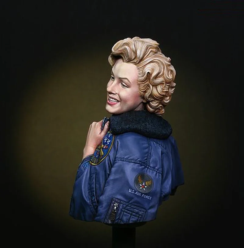 

1/10 Marilyn Monroe Bust Resin Figure Model Kit Gk Micro Miniature 3d Printed White Model Toy Unassembled And Unpainted