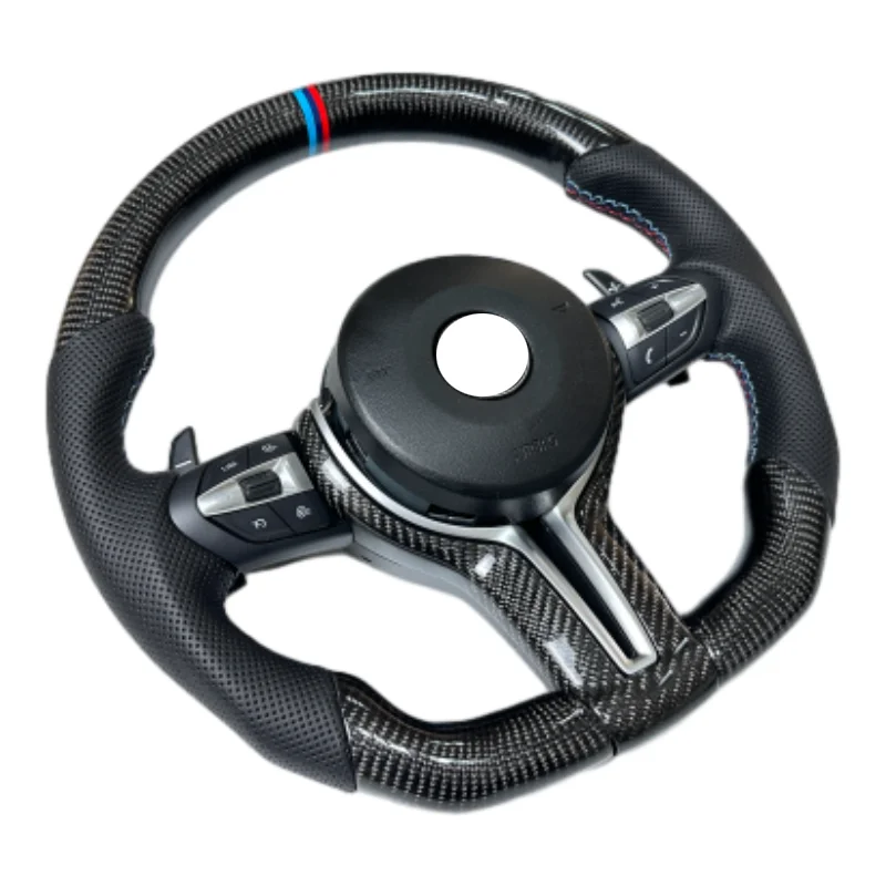 Carbon Fiber Steering Wheel Fit for  F30 F32 F10 F20 F07 F01 E46 E60 E90 black Carbon Fiber Steering Wheelcustom