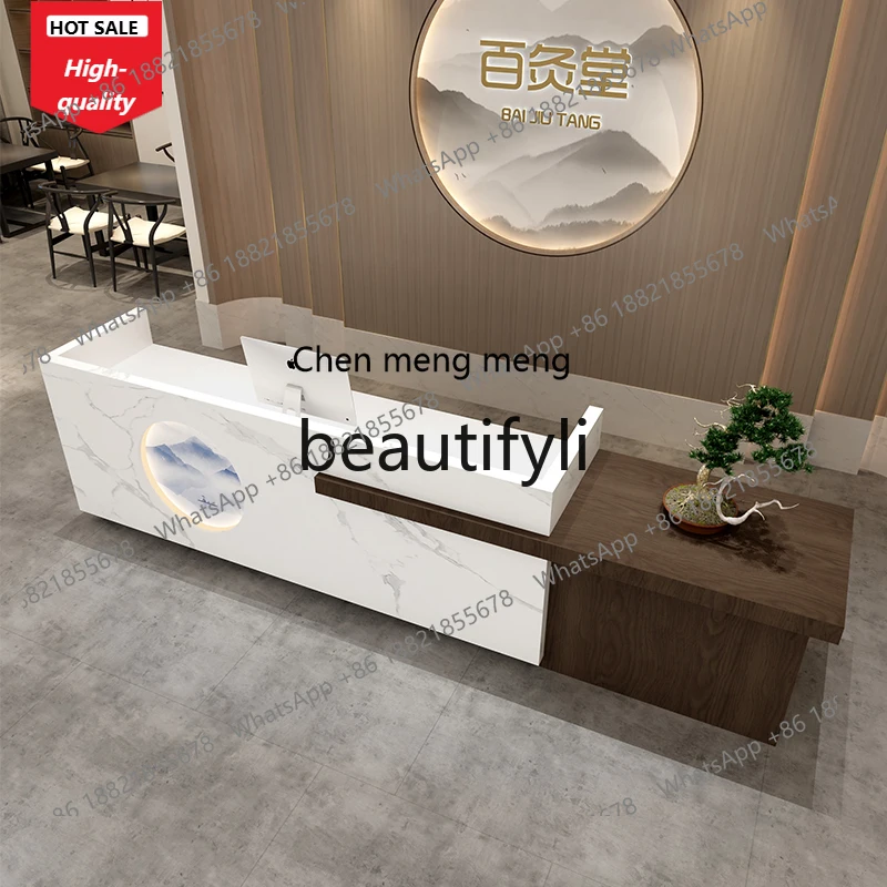 C45 Medieval style checkout page counter integrated beauty salon physiotherapy health center retro, reception desk