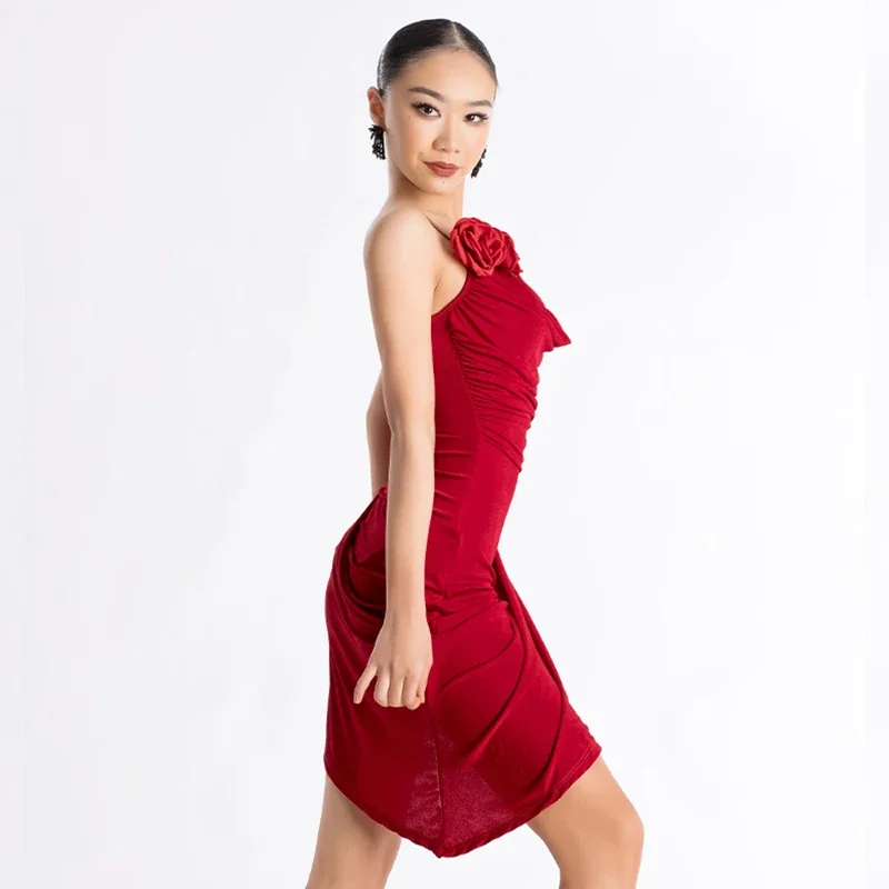 Adult Samba Performance Wear Stage Training Costume New Latin Dance Dress Women's Tango Rumba Dance Sling Dresses