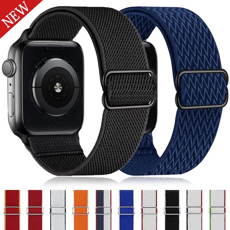 

Scrunchie Strap for Apple watch band 40mm 44mm 41mm 45mm 38mm 42mm 49mm Elastic Nylon bracelet iWatch series Ultra 8 7 6 se 5 3