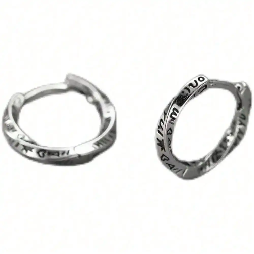 SimpleTwistedHoopEarrings15mm - أقراط فضية خفيفة الوزن للاستخدام اليومي للنساء، مجوهرات بسيطة هيبوالرجيني، فكرة هدية كلاسيكية