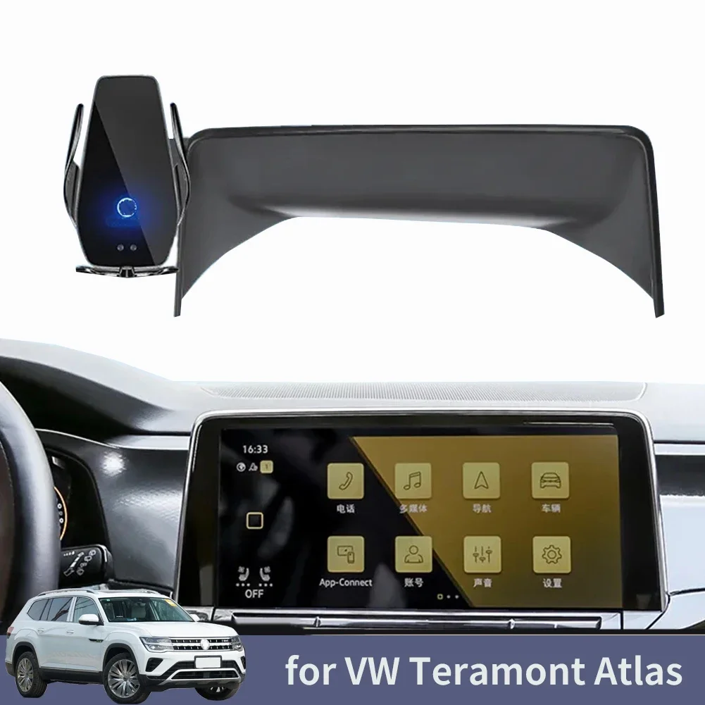 

for VW Teramont Atlas Car Phone Holder 2021-2023 Screen Navigation Bracket Magnetic New Energy Wireless Charging Accessories