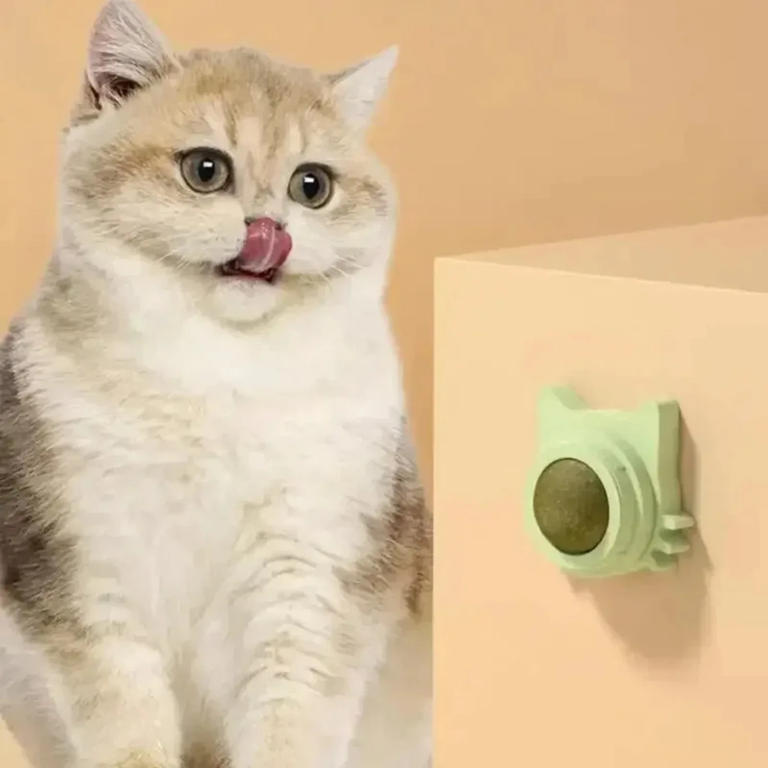 Natural Catnip Cats Rotatable Catnip Wall Stick-on Sucker Scratchers Treats Healthy Removes Balls Cat Mint Toys view 3