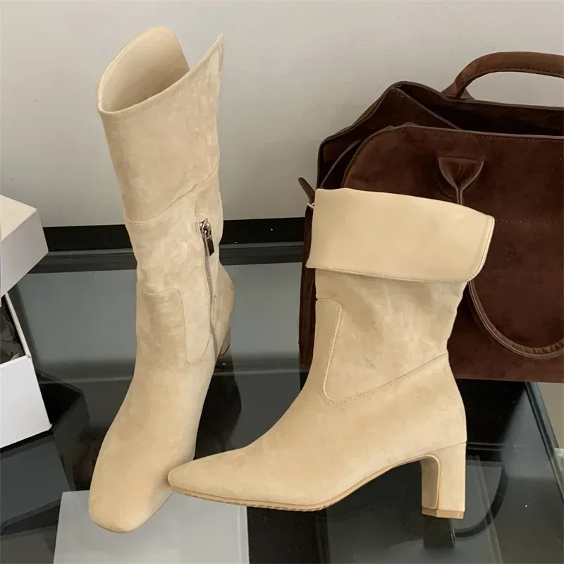 

Aneikeh осенне-зимний стиль, женские ботильоны на квадратном каблуке с круглым носком, обувь на молнии, модные короткие ботинки в стиле панк, Botas Para Mujer