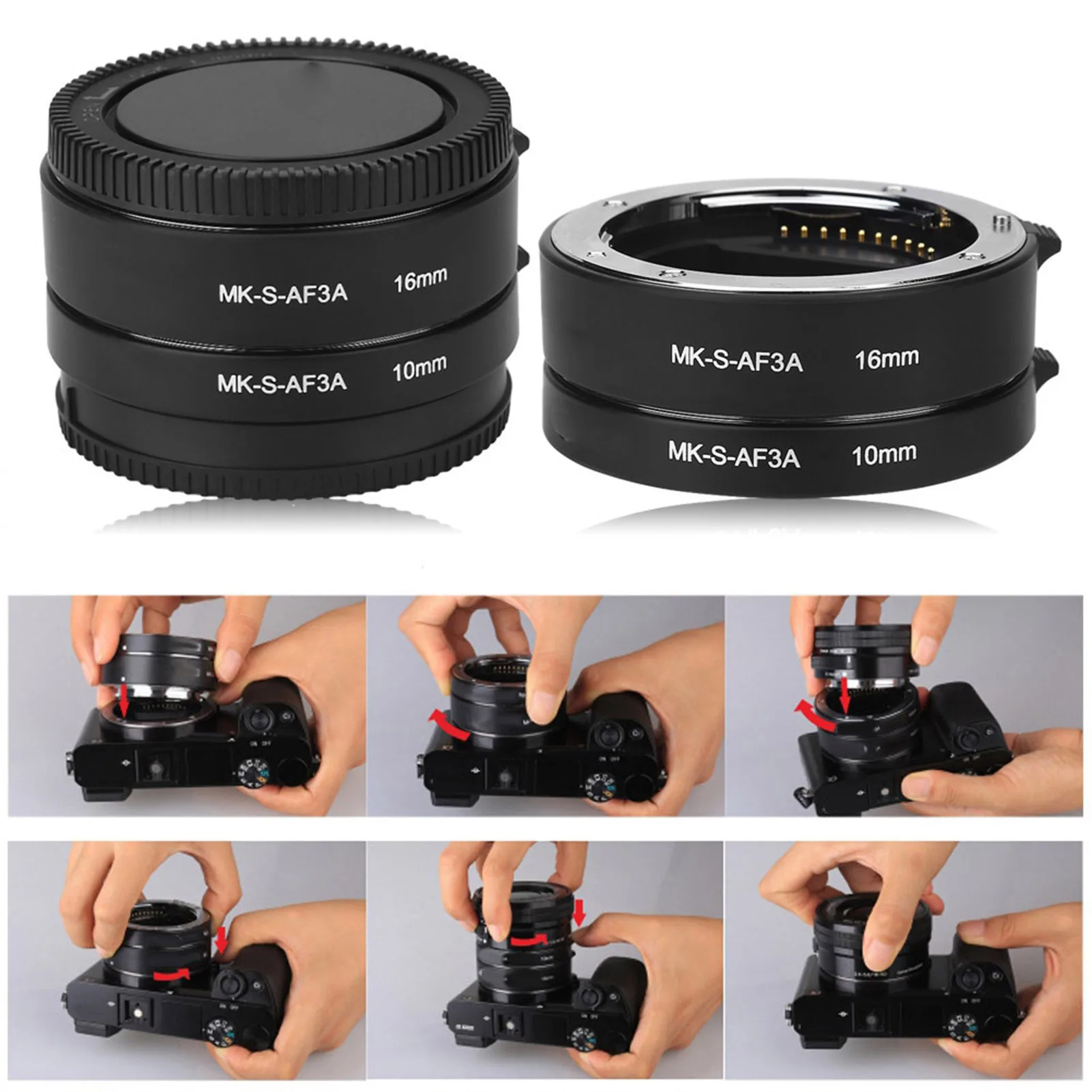 Lens Extension Tube Macro Extension Tube  MkSAF3A Transfer Ring Suitable for Sony Lens Extension Tube Photography Accessory