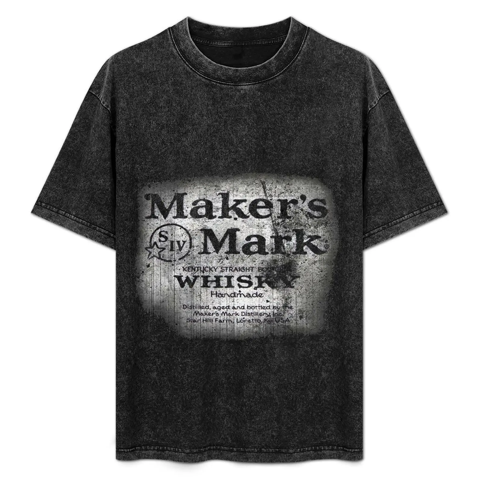 Maker's Mark - Whisky T-Shirt anime boys whites blacks slim fit t shirts for men