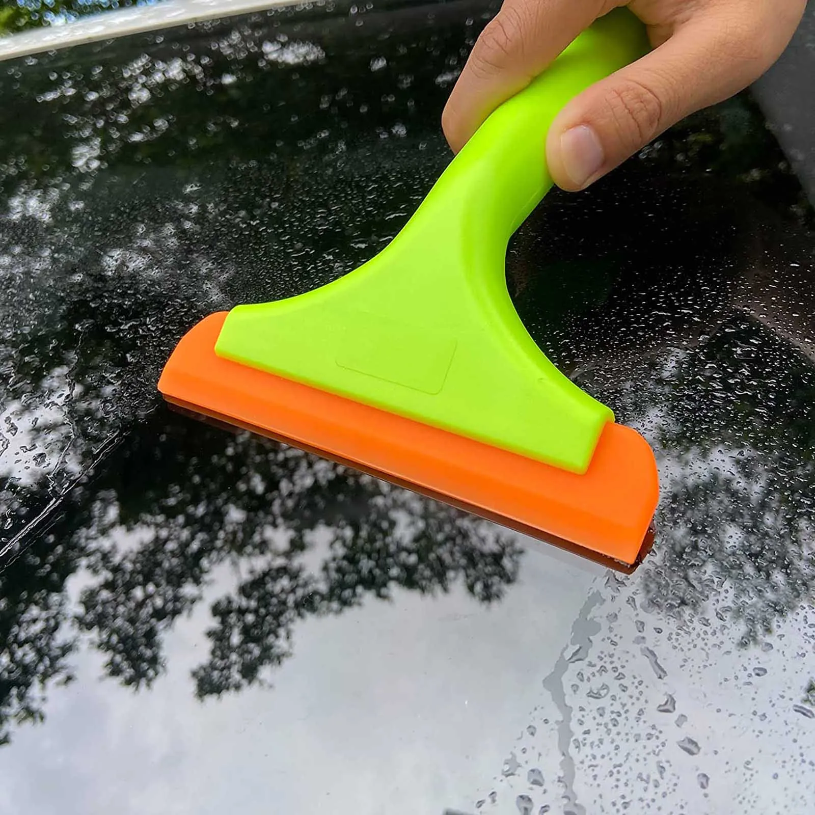 2023 Super Flexible Silicone Squeegee Auto Water Blade Water Wiper Shower Squeegee Long Handle for Car Windshield Window