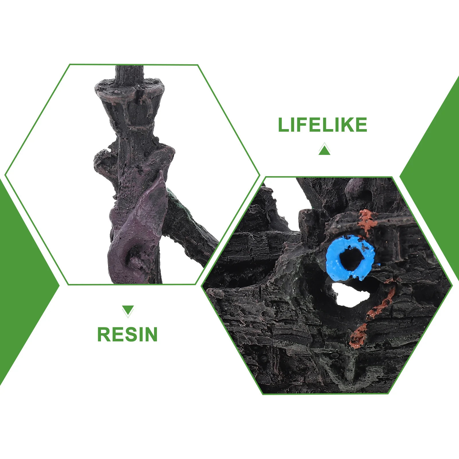 

Lifelike Pirate Shipwreck Aquarium Decoration Resin Boat Ornament Tank Hiding Place Underwater Craft Fish Shrimp Hiding Spot