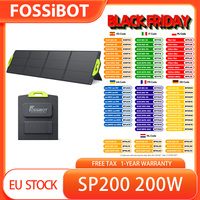 FOSSiBOT SP200 200W Foldable Solar Panel, 23.4% High Cell Efficiency, IP67, ETFE Coating, Adjustable Kickstands for Home,RV,camp