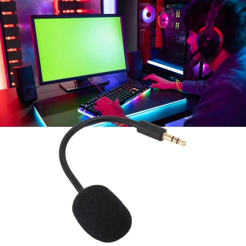 Microfono per cuffie da gioco Microfono professionale plug and play con jack da 3,5 mm sostitutivo per Razer Barracuda X