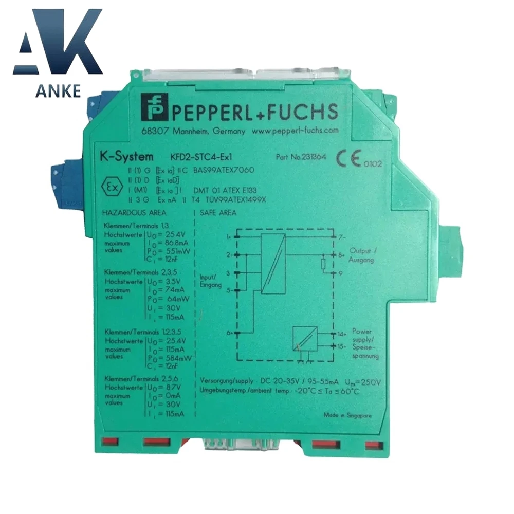 

SMART Transmitter Power Supply Safety Barrier KFD2-SR2-Ex1.W/KCD2-STC-Ex1/KFD2-SR-Ex1/UT2-Ex1 Pepperl+fuchs