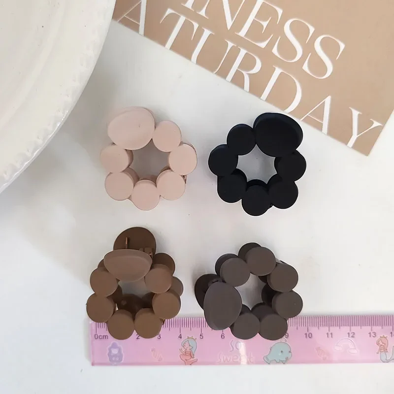 Hot 4pc Lovely Vintage Khaki Style Hair Claw Clips dla kobiet Girls Retro Hairpin Headband for Hair Accessories Headwear Ornament — zdjęcie 3