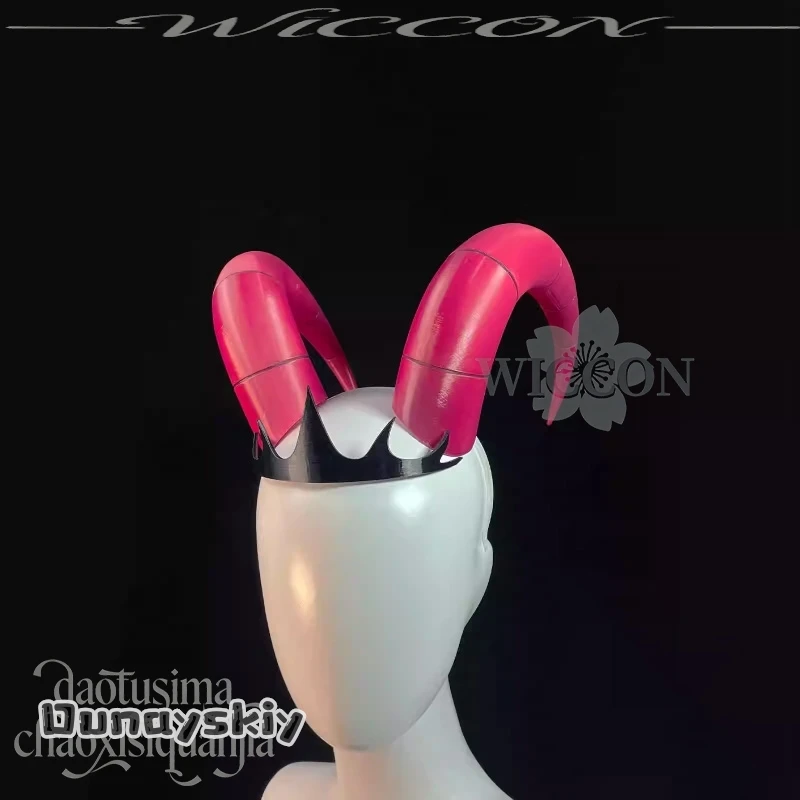 لتقوم بها بنفسك Ss S@Lilithh تأثيري أنيمي فندق Hassbin ثلاثية الأبعاد حمض البوليلاكتيك الدعائم اكسسوارات ديم على القرن الأسود تاج أغطية الرأس هالوين #4